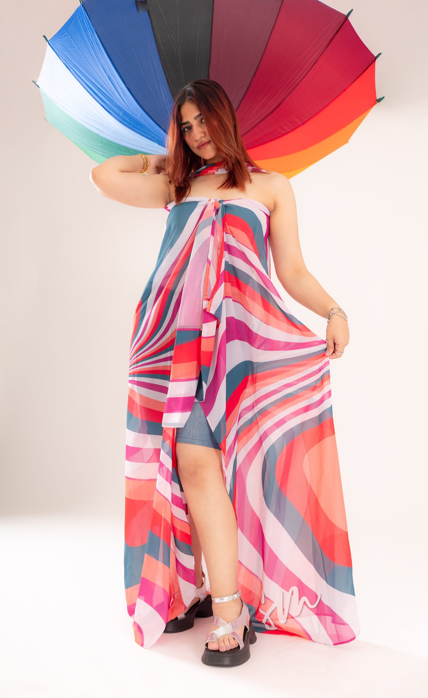 ABSTRACT WAVE PATTERN COVER UP