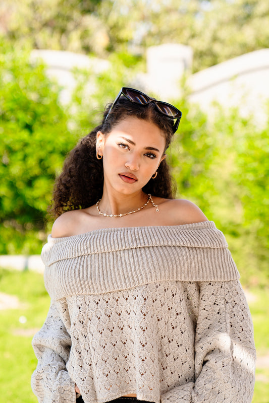 Chic Cascade Top in gray