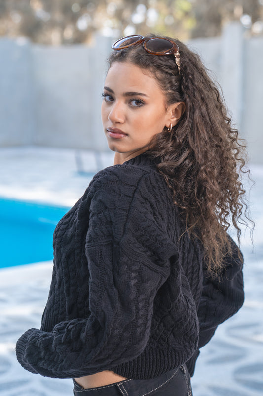 Snowbound Cozy Pullover black